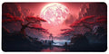 Landscape Red Moon Map Gaming Mouse Pad 70x30cm 2mm Stitched Edges