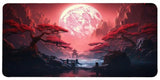 Landscape Red Moon Map Gaming Mouse Pad 70x30cm 2mm Stitched Edges