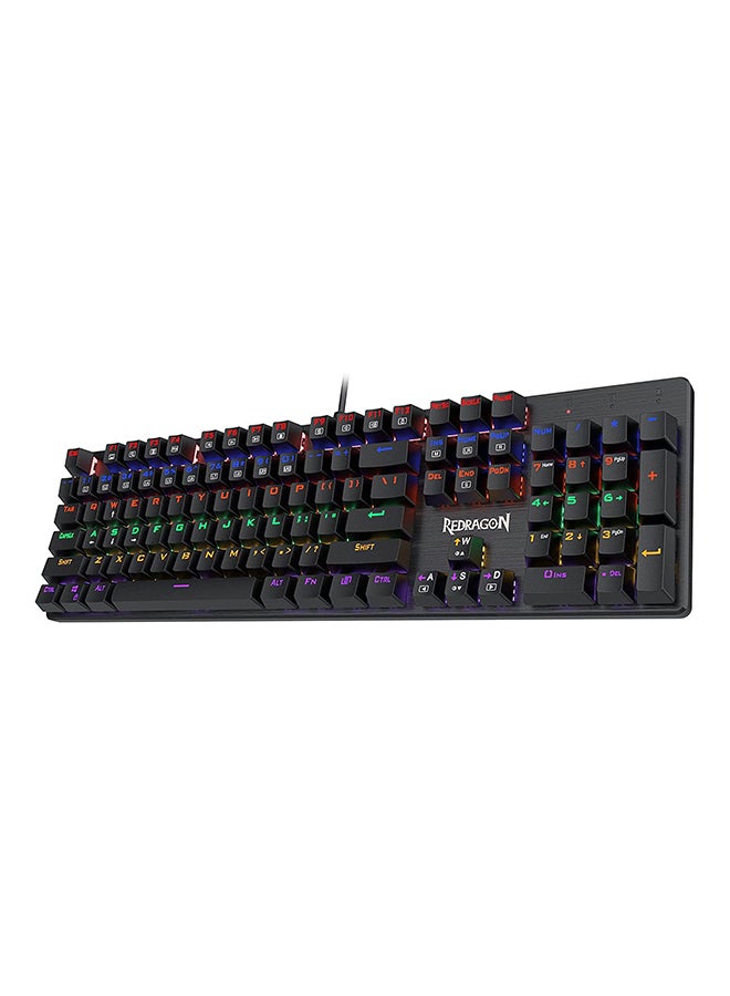 كيبورد جيمنج Redragon K608 Valheim ميكانيكال بمفاتيح حمراء أسود