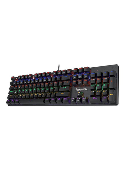 كيبورد جيمنج Redragon K608 Valheim ميكانيكال بمفاتيح حمراء أسود