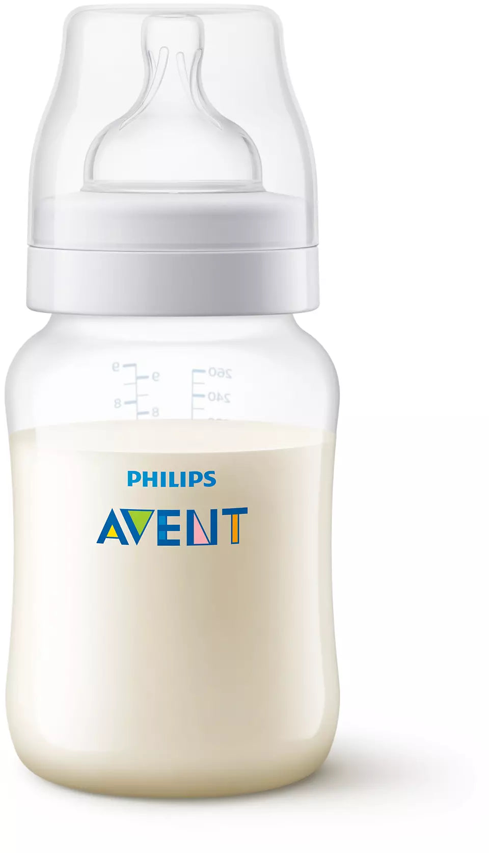 PHILIPS AVENT Pack Of 2 Anti-Colic Baby Bottle Set, Extra Soft Nipple, Easy To Hold, Little Baby, 260 ml - Clear