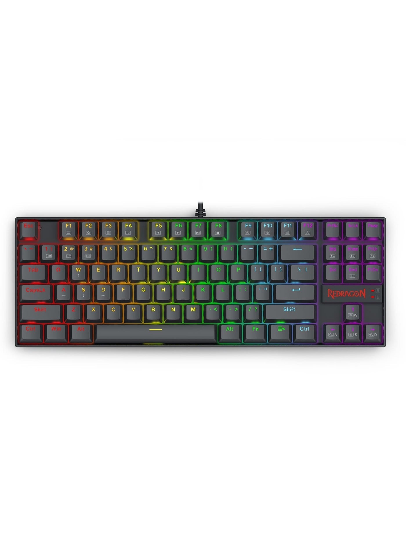 كيبورد ريدراجون K552 بسويتش أحمر مضاء بـ RGB