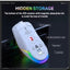 CW928 RGB Tri-Mode Gaming Mouse with Wired, 2.4GHz Wireless and Bluetooth Connectivity, 7-Level Adjustable DPI, Ergonomi