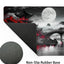 aportt Japanese Mouse Pad Riverside Full Moon Extended Desk Mat Black Red Large XL Mousepad Non-Slip Rubber Base Stitche