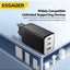 شاحن حائط ESSAGER JT-G67TC2U1 GaN قوة 67W منفذ Type-C PD3.0 أسود