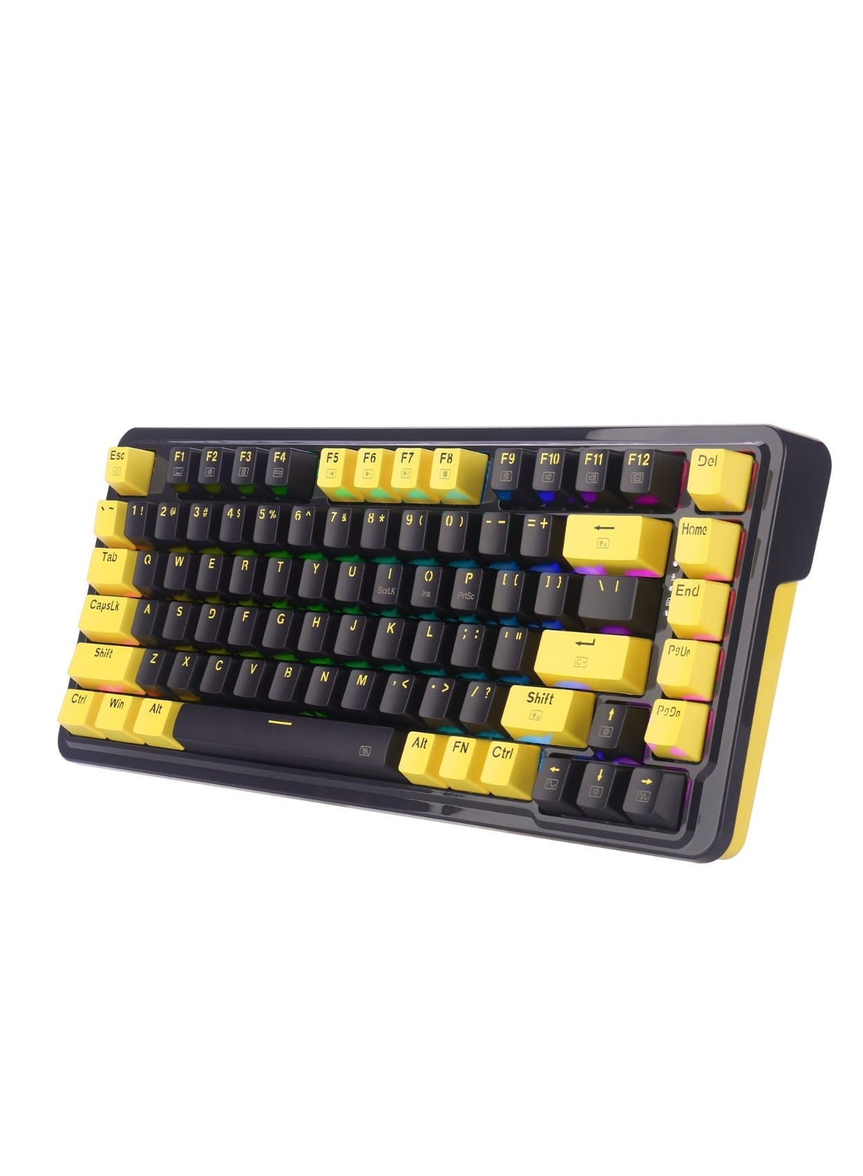كيبورد جيمنج Redragon K649 YP edition ميكانيكال 75% أصفر وأسود
