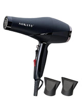 سشوار شعر Sokany احترافي 2400W بفتحات تصفيف مزدوجة موديل SK-911 أسود