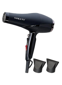سشوار شعر Sokany احترافي 2400W بفتحات تصفيف مزدوجة موديل SK-911 أسود
