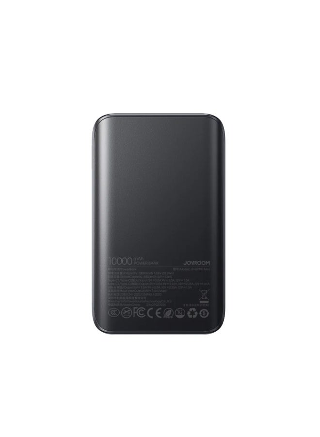 JR-QP191 Star Series Mini Power Bank 10000mAh, 22.5W Max Super Fast Charging, Digital Display, Compact & Lightweight, Du
