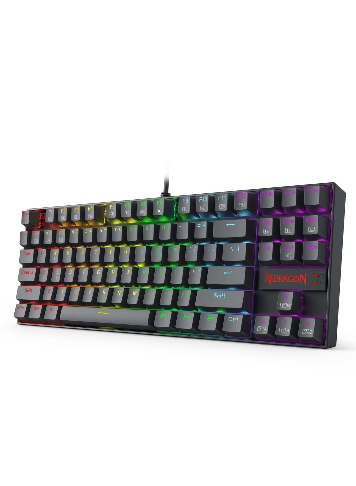 Kumara, Wired Rainbow Gaming Keyboard 60% , Swappable Compact Mechanical Keyboard Dedicated Arrow Keys, for PC and lapto