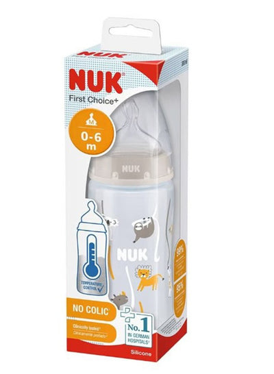 NUK First Choice Plus Baby Bottle 300Ml With Teat - Assorted