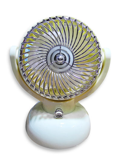 Portable Mini Desktop Fan USB Rechargeable Cute 250MAH Small Electric Fan For School , LD8309 White