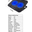 N11 Adjustable Mute Notebook Dual Fan Cooler Desktop Laptop Cooling Stand - Blue Light