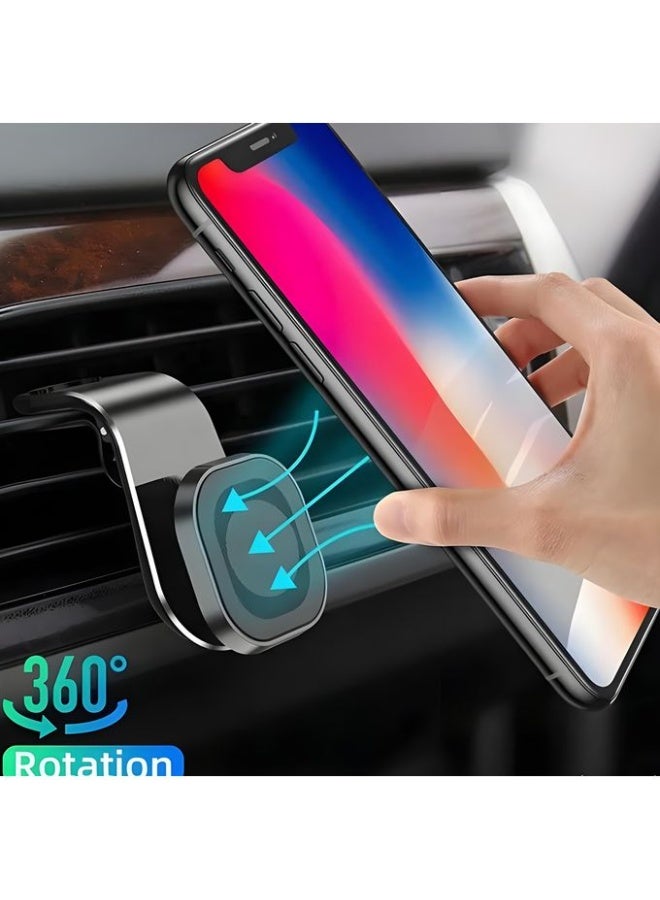 XS-803 Magnetic Car Phone Holder, 360° Rotating Air Vent Mount with Strong Magnetic Hold, One-Hand Operation, Compact Ca