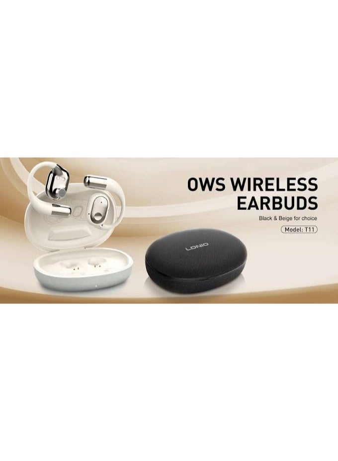 Wireless Bluetooth 5.4 Over-Ear Earbuds with 450mAh Charging Case, Low Latency Gaming Headphones, HD Stereo Sound, Noise