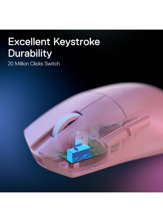 K1NG M724 Wired Gaming Mouse, 42G Ultra-Light 12,400 Max DPI Optical Gaming Mouse with 5 Programmable Buttons, Ergonomic
