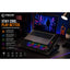 V-05 Laptop Cooling Pad with LED Display, Adjustable Fan Speed Control, High Airflow Cooling Fan, Dual USB Ports, Ergono