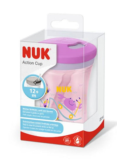 Sippy Action Cup for Baby Learning to drink in action from 12 months on when it becomes more active , high quality and robust materials , shape of the drinking cup makes it easy for small kids