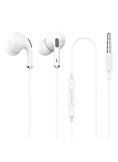 REP-L16 are wired earphones that feature a 3.5mm audio jack and come with a built-in microphone for calls. They are lightweight, making them comfortable to use. Cable length is 1.2m - White