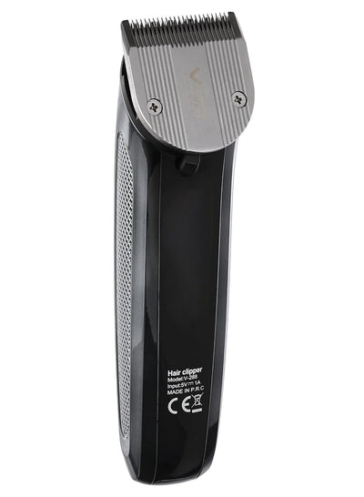 VGR Professional hair clipper with stainless steel cutting head and all-metal body, contains a rechargeable lithium battery, and has a battery capacity of 1200 mAh, model V-288.