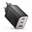 شاحن حائط ESSAGER JT-G67TC2U1 GaN قوة 67W منفذ Type-C PD3.0 أسود