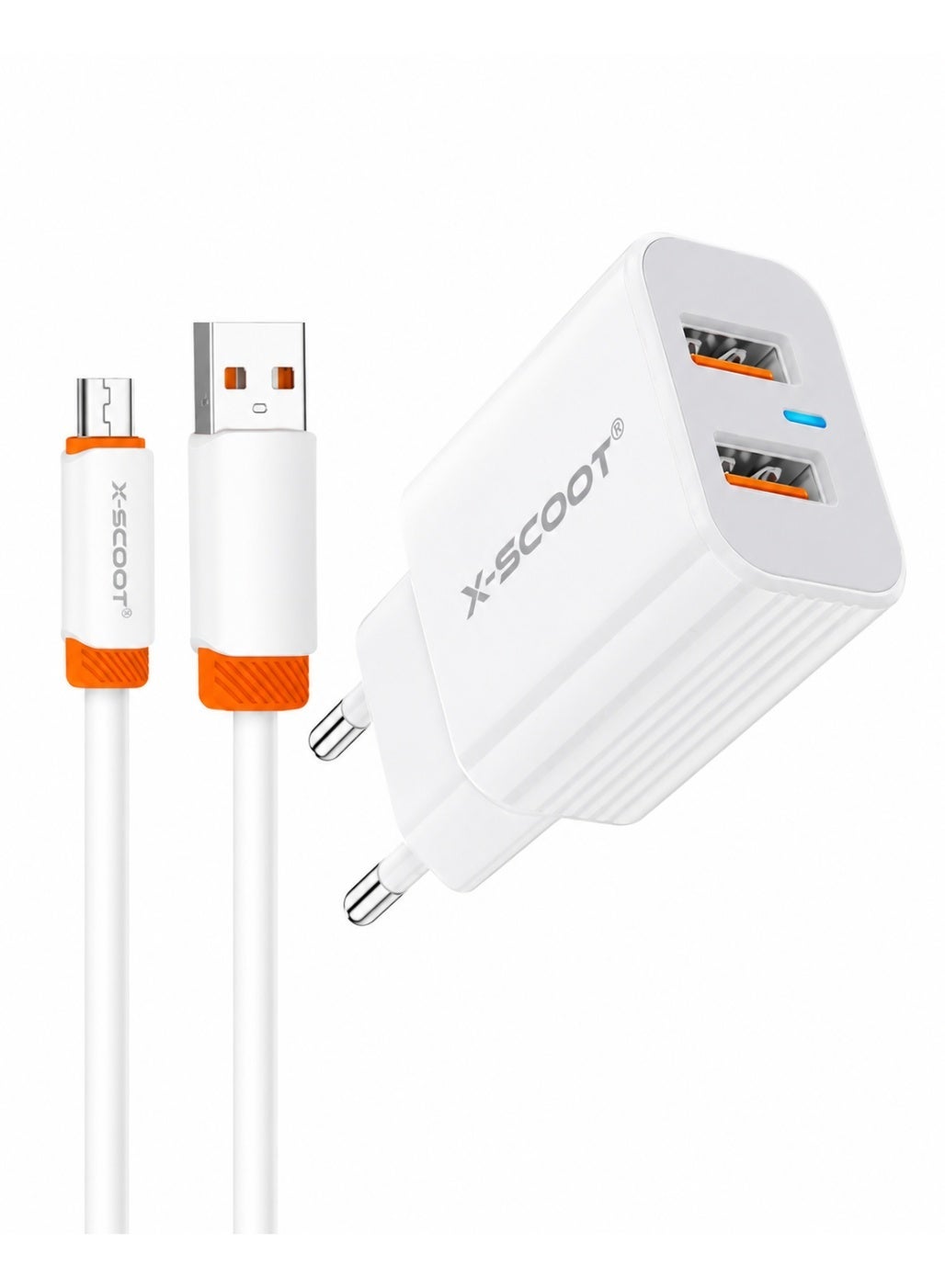 CH-269 2.1A Fast Wall Charger with Micro USB Cable – Safe & Stable Charging, Heat-Resistant Design, Intelligent Protecti