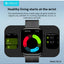 SW-14 Smart Watch with 1.83" HD Display, 3 Interchangeable Pink Watch Bands, Bluetooth Calling, Heart Rate & Sleep Monit