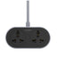 SC2018 Universal Extension Power Socket 2 Outlet , 10A 2500W Heavy Duty Power Strip with 5M Cable, US/EU/UK Plug Support
