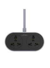 مشترك كهرباء LDNIO SC2018 بمخرجين 10A بقوة 2500W وسلك طول 5 متر يدعم الفيش US وEU وUK
