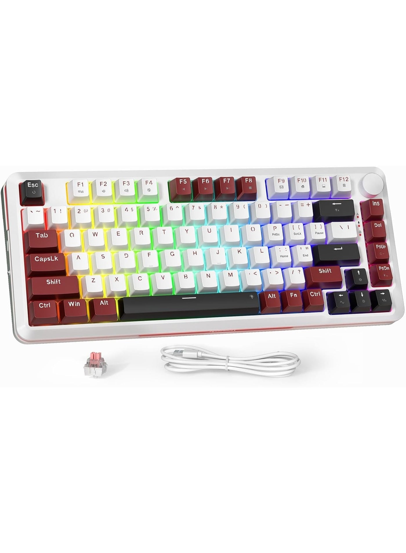 كيبورد جيمنج Redragon K721 WRB-RGB مغناطيسي 75% بمعدل 8K
