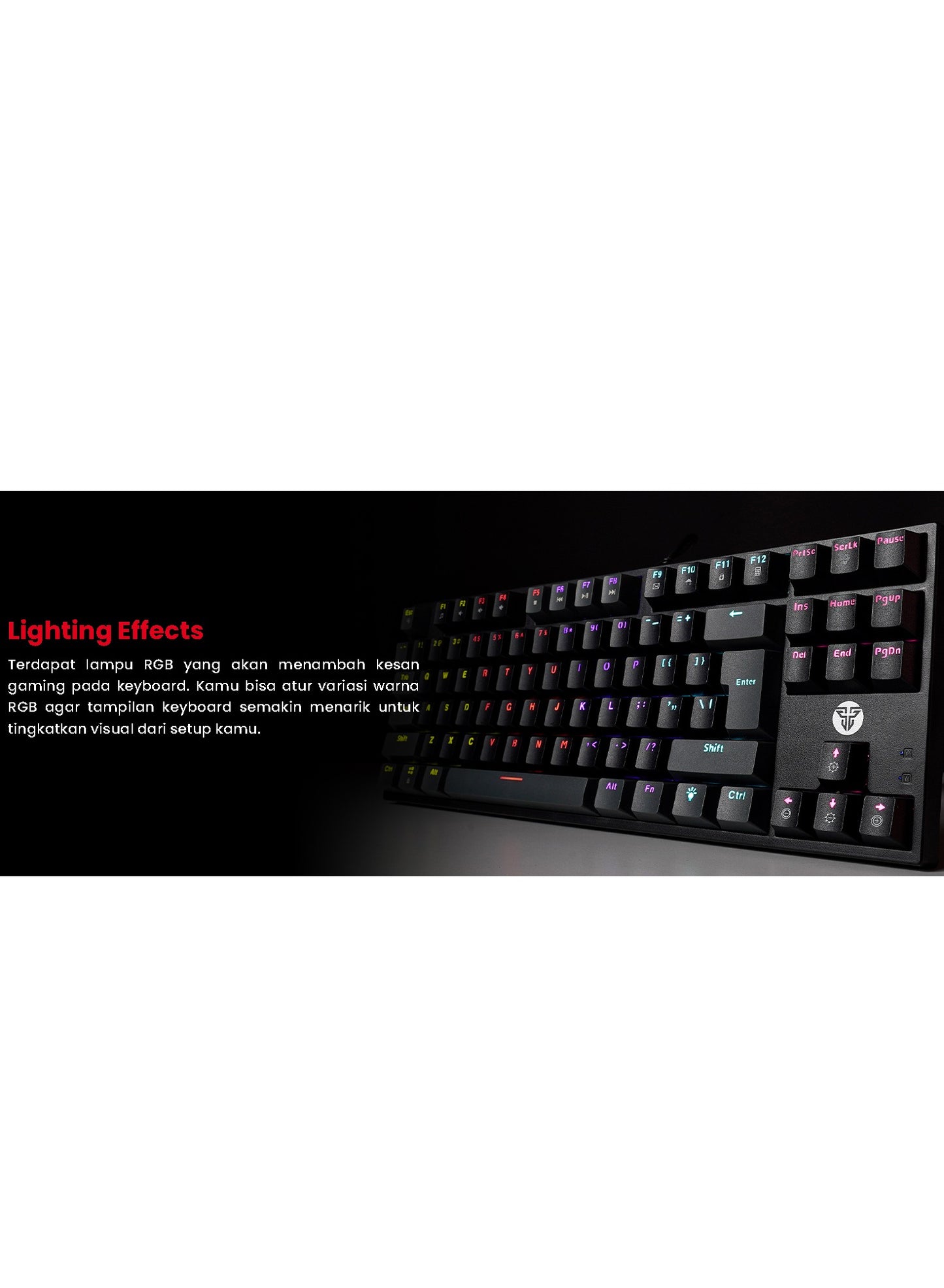 FANTECH MK876 RGB Gaming Mechanical Keyboard , Blue Switch