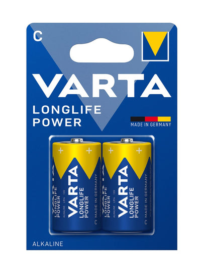 VARTA Battery C Baby, Longlife Power, Alkaline, 1.5 V, Ideal for Computer Accessories, Torch, Camera, Pack of 2