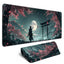 Japanese Full Moon Mouse Pad Desk Pad Samurai Desk Decor Mat, Large Gaming Mouse Pad for Desk Computer Keyboard Laptop, 