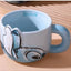 Large Capacity Ceramic Coffee Mug with Cartoon Character Design, Cute Ceramic Tea Cup for Hot & Cold Drinks, Milk Mug, L