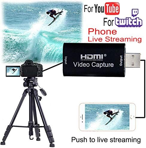 HDMI Video Capture Card HD 1080P Video Record via DSLR,Camcorder,Action Cam,Support Broadcast Live Streaming