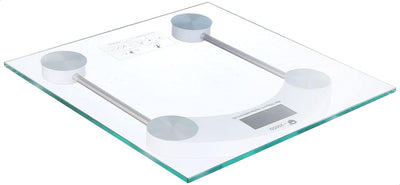 Square Glass Personal Scale, 180 kg - Transparent