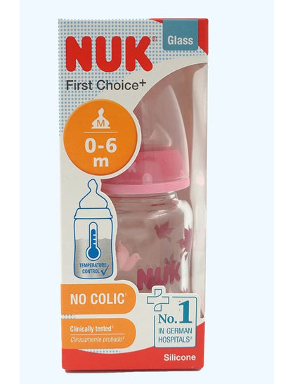 NUK Classic glass bottle 120 ml - silicone 0-6M