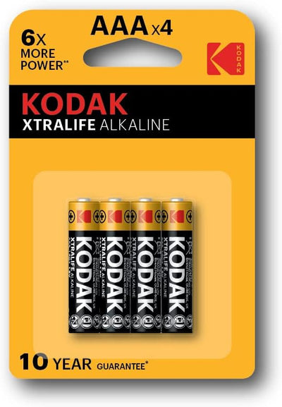 Kodak Extra Life Alkaline Batteries Size AAx4