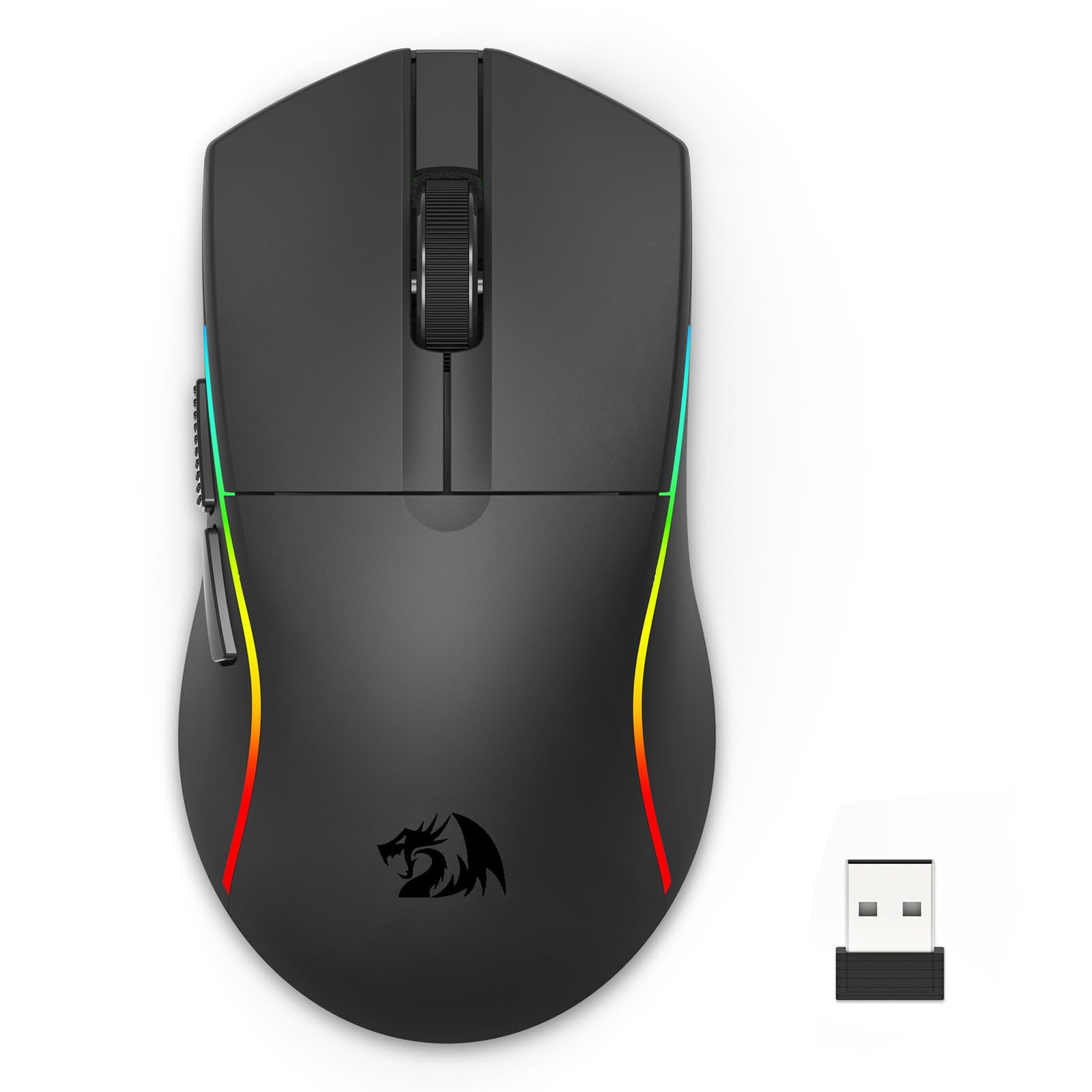 ماوس جيمنج Redragon M816-PRO Wireless خفيف 61g بدقة 26000 DPI أسود