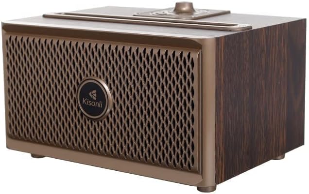 Kisonli G1 Wooden Retro Classic Outdoor Wireless BT Speaker - Brown