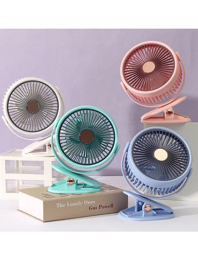 Portable Mini Fan USB Rechargeable Cute 4W Small Electric Fan For School ( Pink )