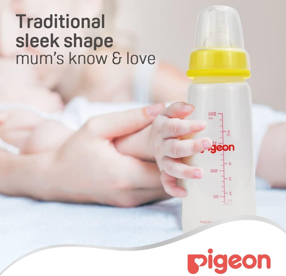 pigeon Plastic Feeding Bottle, 200ml - Assorted