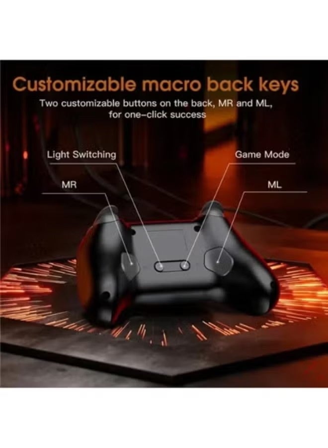 C1 Dual-Mode Gaming Controller – Dual Hall Effect Joysticks, 6-Axis Gyroscope, Dual Vibration Motors, LED Joystick Rings