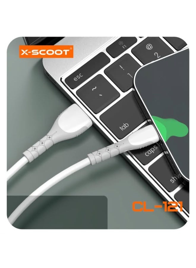 كابل شحن سريع X-SCOOT LIGHTNING زاوية جانبية