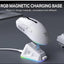 Tri-Mode RGB Wireless Gaming Mouse White Edition, High-Precision Bluetooth,  Wireless & Wired Gaming Mouse for PC, Lapto