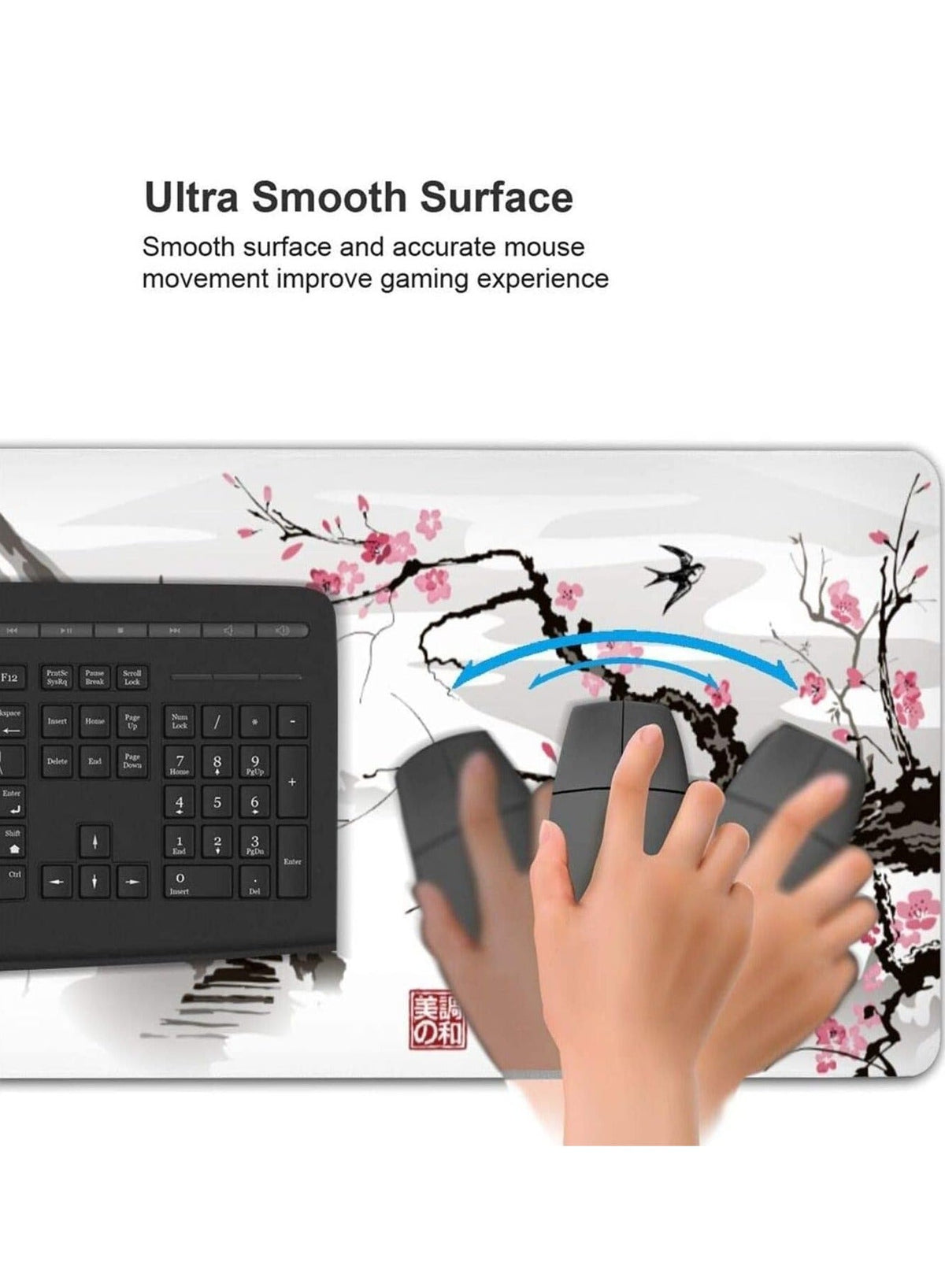 Mousepad Custom New Computer Desktop Office Mat Laptop Soft Natural Rubber Mouse Pads Japanese Temple and Cherry Blossom