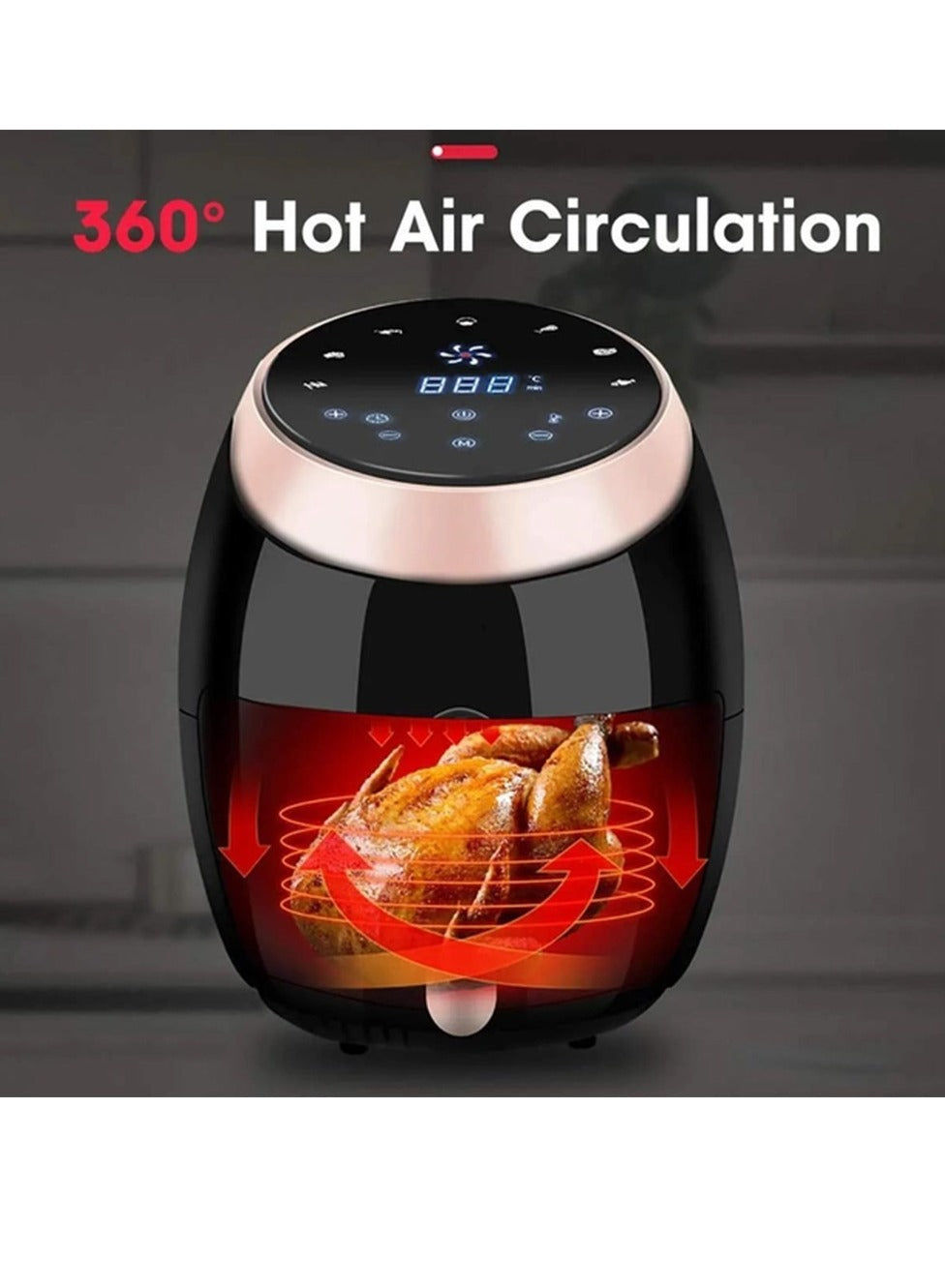 RAF Air Fryer without oil, 1800watts, 8 liters, R.5298