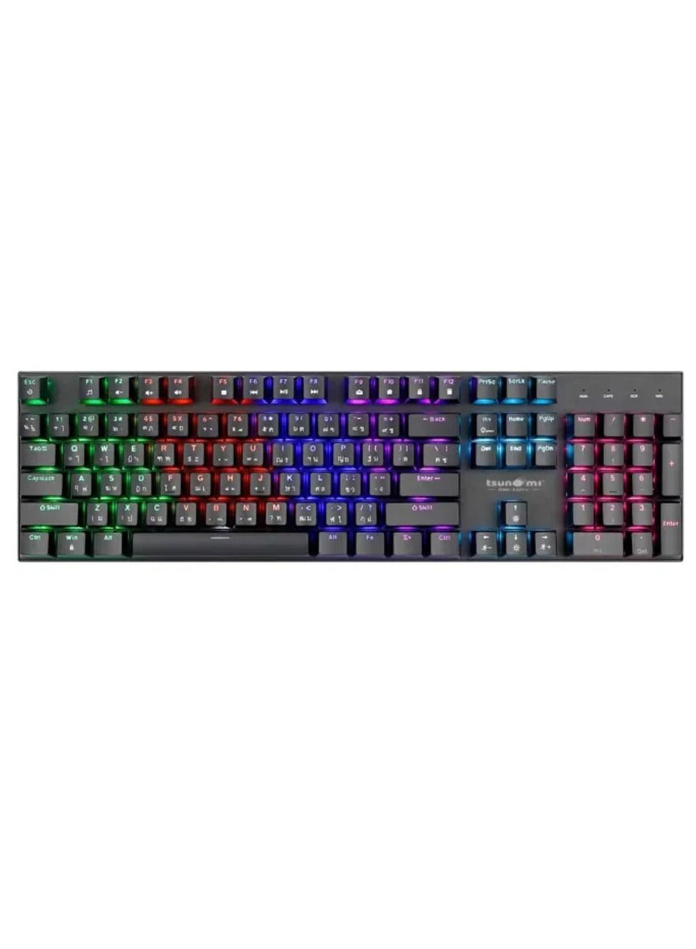 Professional Wired gaming keyboard for computer and lap top (RGB), 104 keys with USB cable and Type C port mechanical blue switch use in home and office