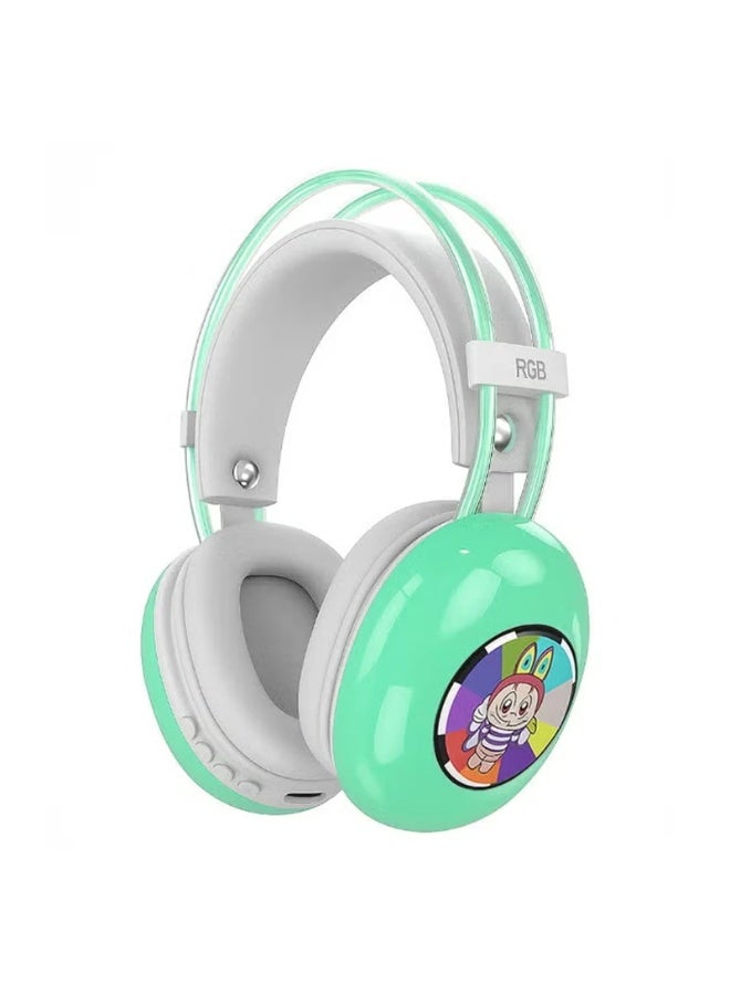 AH-980G RGB Bluetooth Gaming Headphones with 40mm Dynamic Drivers, Wireless Over-Ear Headset, Pure Bass Sound, Noise Red