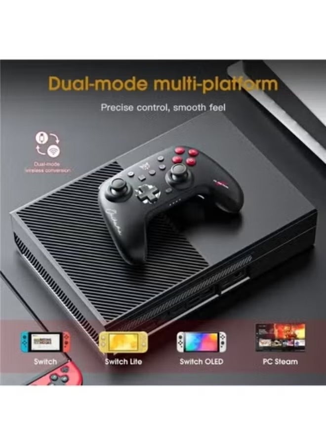 C1 Dual-Mode Gaming Controller – Dual Hall Effect Joysticks, 6-Axis Gyroscope, Dual Vibration Motors, LED Joystick Rings
